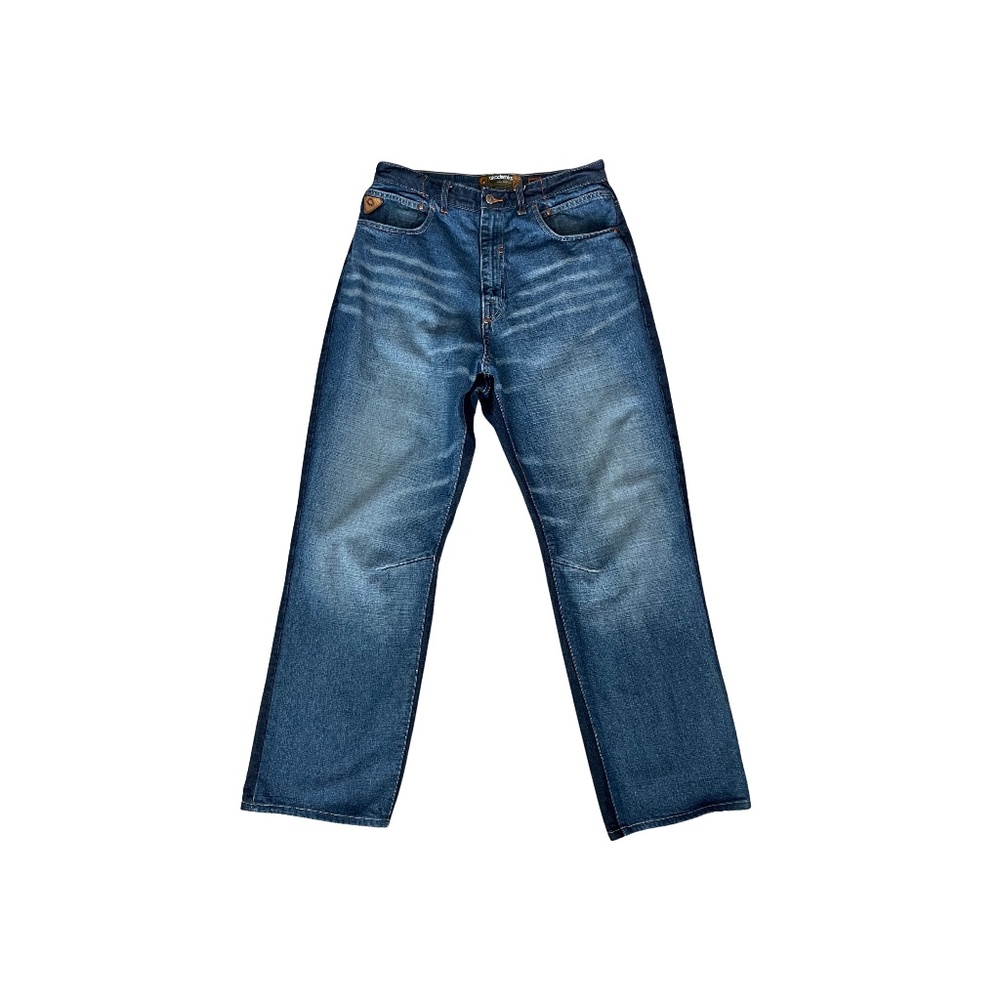 Akademiks Men's Vintage Y2K Loose Fit 5-Pocket Jeans-34W x 32L